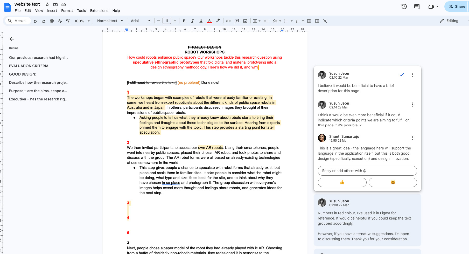 Content structure diary
